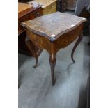 A 19th Century French inlaid rosewood lady's vanity table
