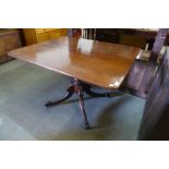 A George IV mahogany rectangular dining table