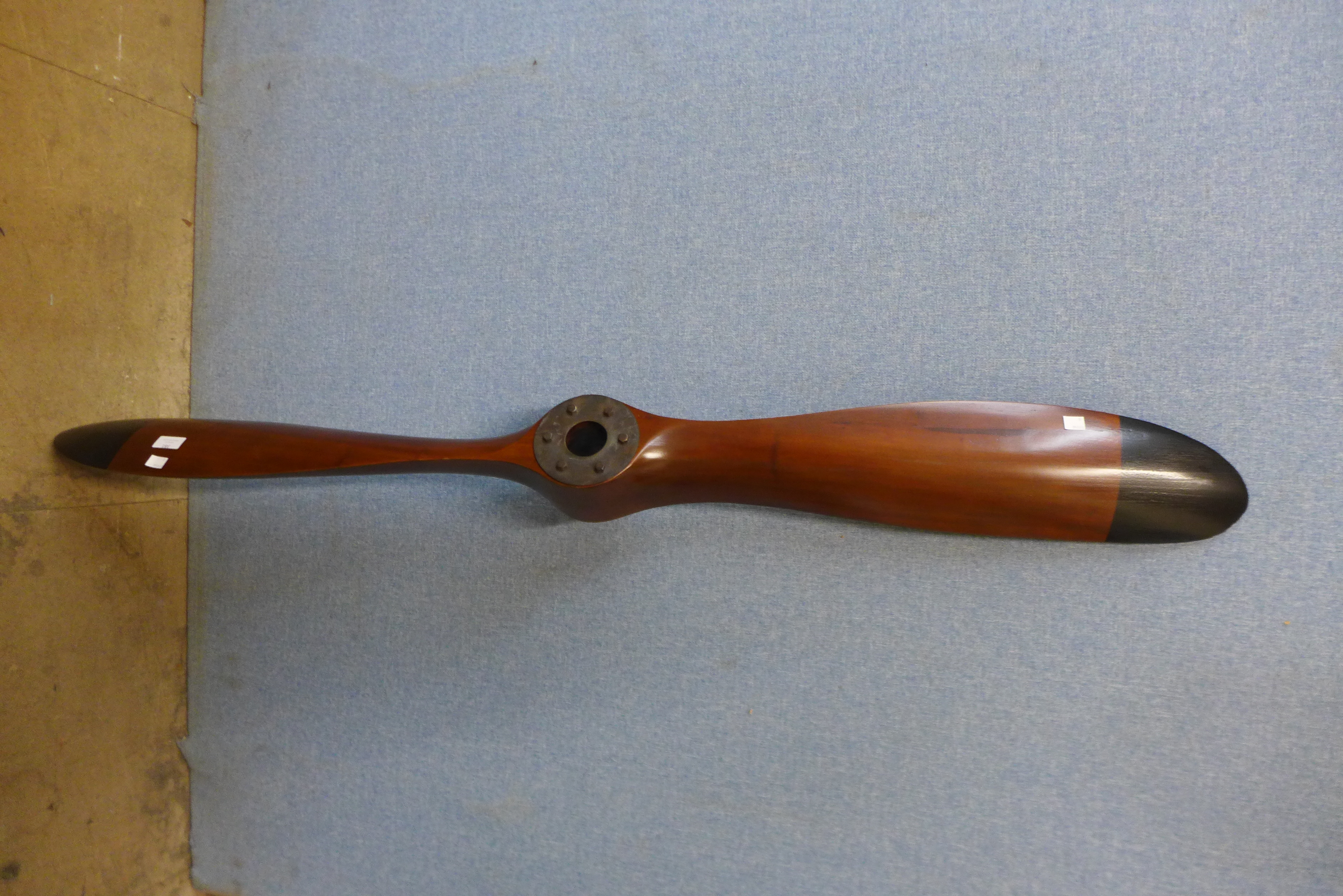 A teak aeroplane propeller