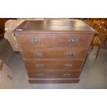 A Victorian pine chest of drawers