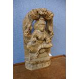 A South East Asian carved softwood deity