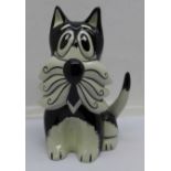 A Lorna Bailey 'Whiskers' Cat, signed by Lorna Bailey on the base, 13cm