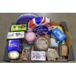 A collection of vintage tins including some advertising **PLEASE NOTE THIS LOT IS NOT ELIGIBLE FOR