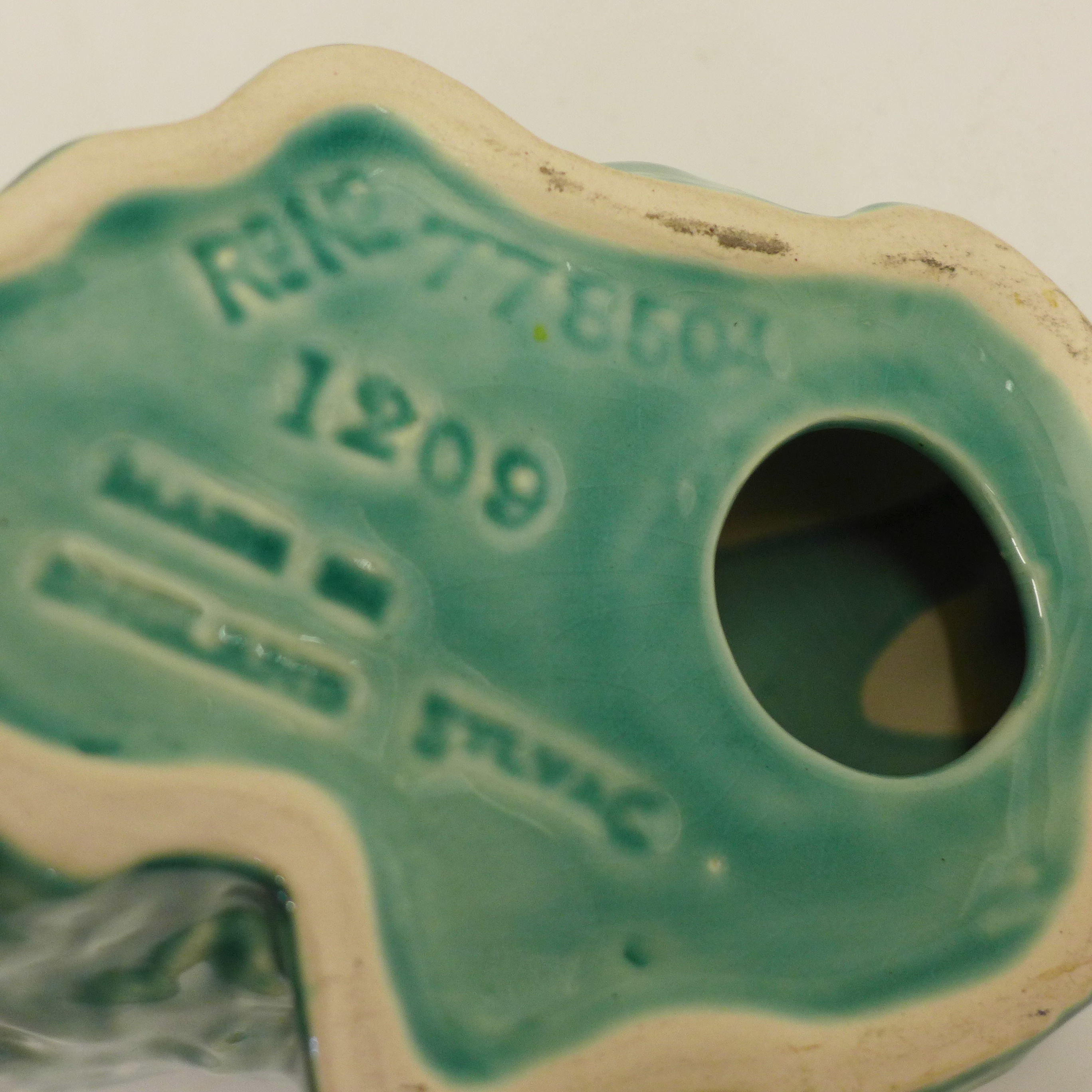 A large green Sylvac dog, 778504 1209 back stamp, 28cm - Image 4 of 4