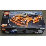 A Lego Technics Chevrolet Corvette ZR1 vehicle, boxed