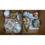 Two boxes of oriental ceramics **PLEASE NOTE THIS LOT IS NOT ELIGIBLE FOR POSTING AND PACKING**