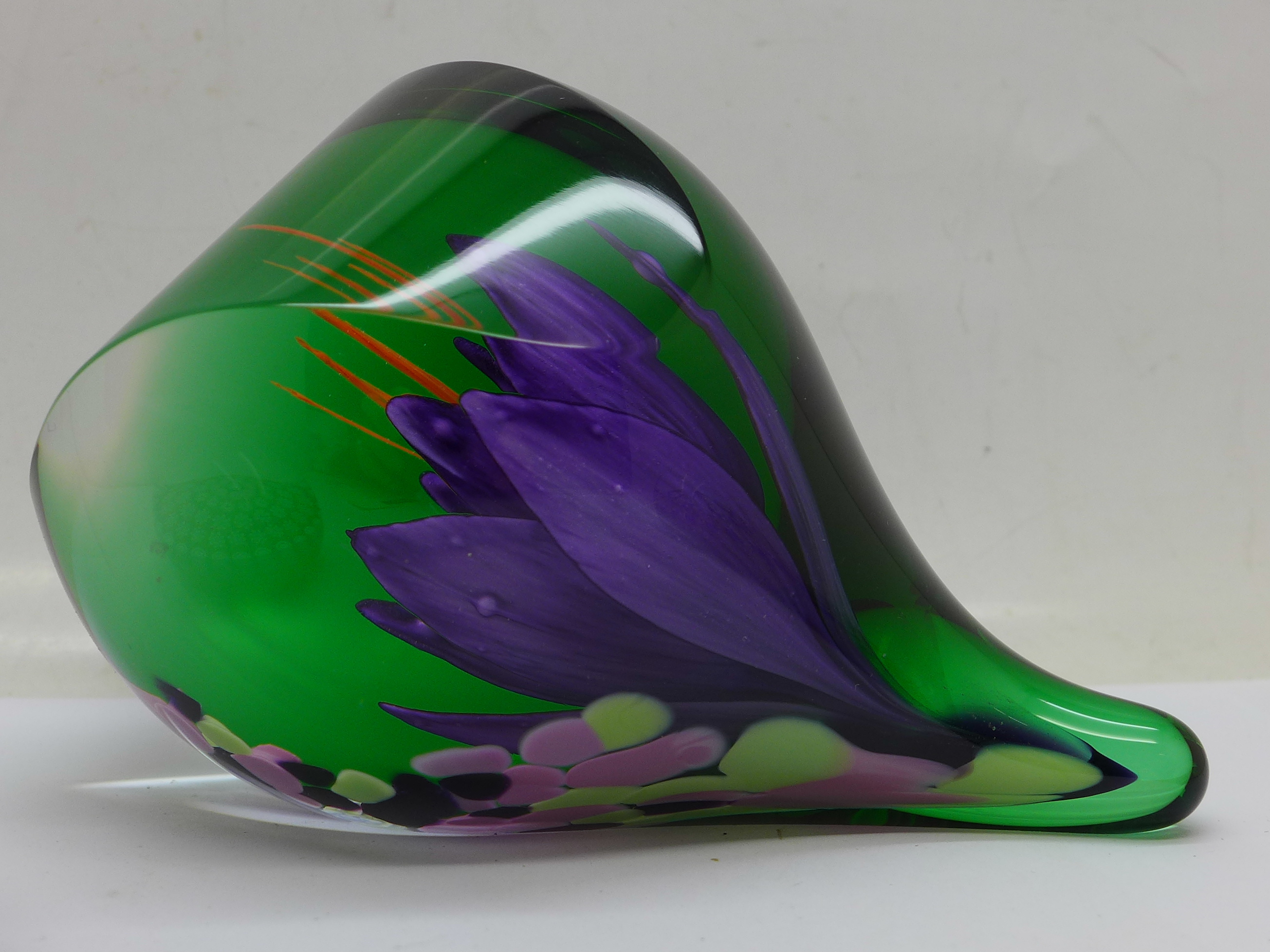 A limited edition Caithness Dewdrop paperweight, boxed, and two Peter McDougall glass paperweights - Image 2 of 4