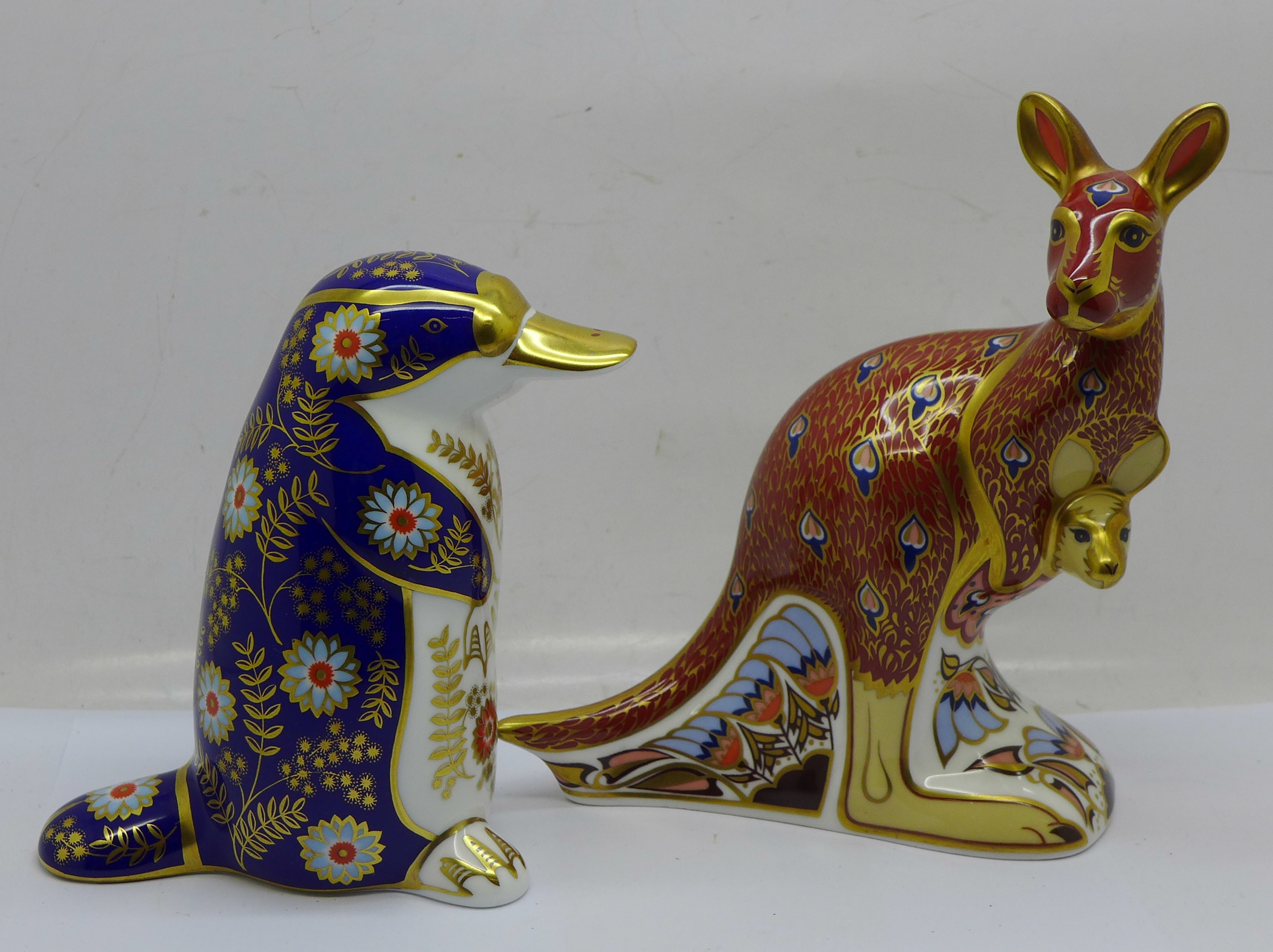 Two Royal Crown Derby paperweights - from the Australian Collection 'Kangaroo' (with joey), John - Image 2 of 5