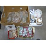 Glass, china and a doll's tea service **PLEASE NOTE THIS LOT IS NOT ELIGIBLE FOR POSTING AND