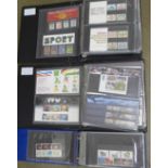 A collection of approximately 130 Royal Mail mint stamp packs and a collection of First Day Covers