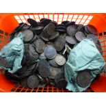 A collection of Victorian and later copper coinage, 12kg
