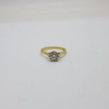 An 18ct gold, diamond solitaire ring, 3.3g, Q