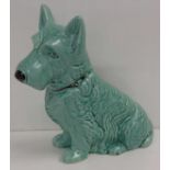 A large green Sylvac dog, 778504 1209 back stamp, 28cm