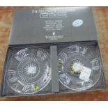 A pair of Waterford Crystal The Millennium Collection platters, retired 2000, boxed