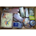 A collection of advertising tins **PLEASE NOTE THIS LOT IS NOT ELIGIBLE FOR POSTING AND PACKING**