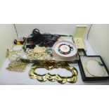 Costume jewellery including Newbridge Silverware