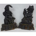 Cast iron Punch and Judy doorstops
