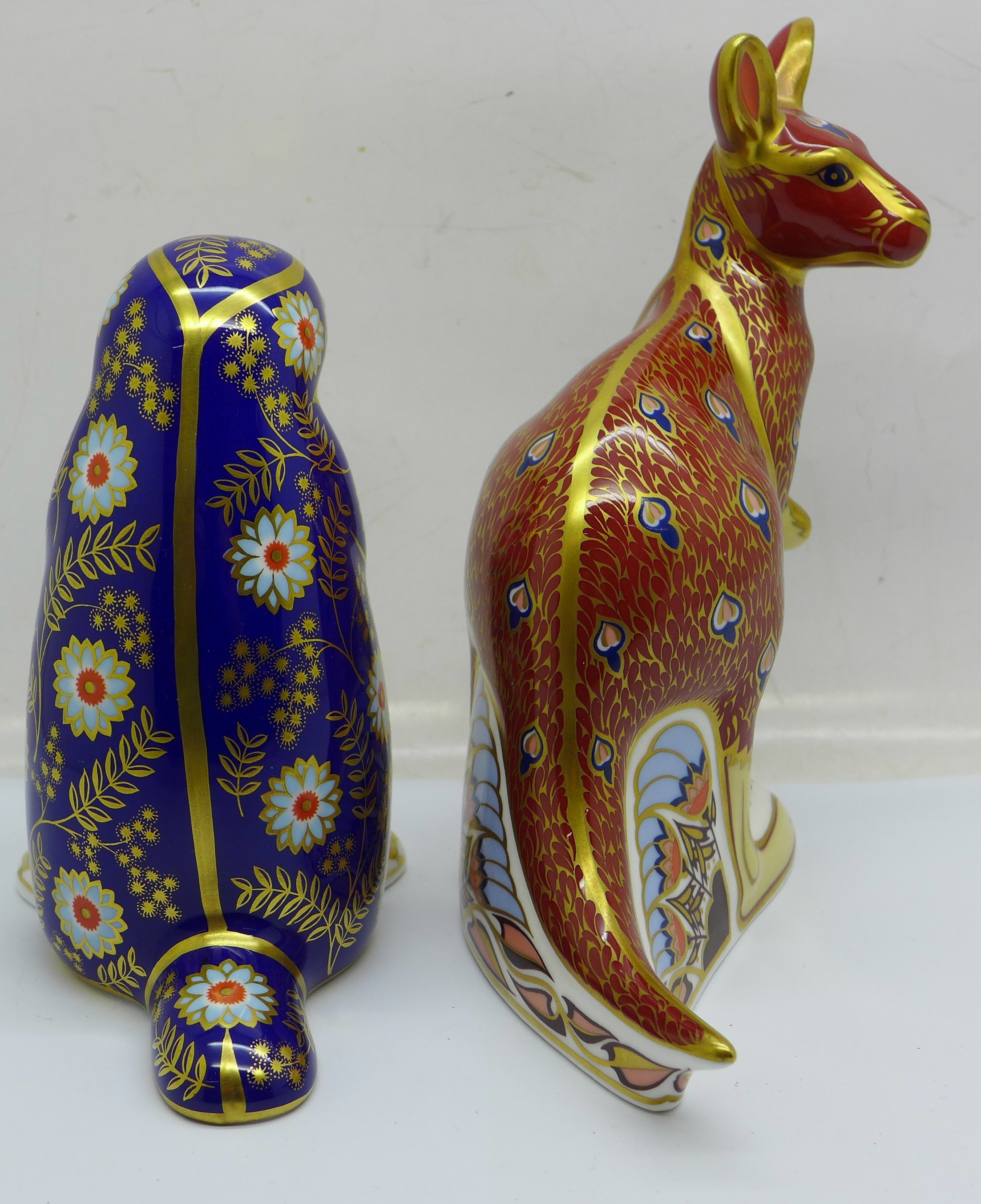Two Royal Crown Derby paperweights - from the Australian Collection 'Kangaroo' (with joey), John - Image 3 of 5