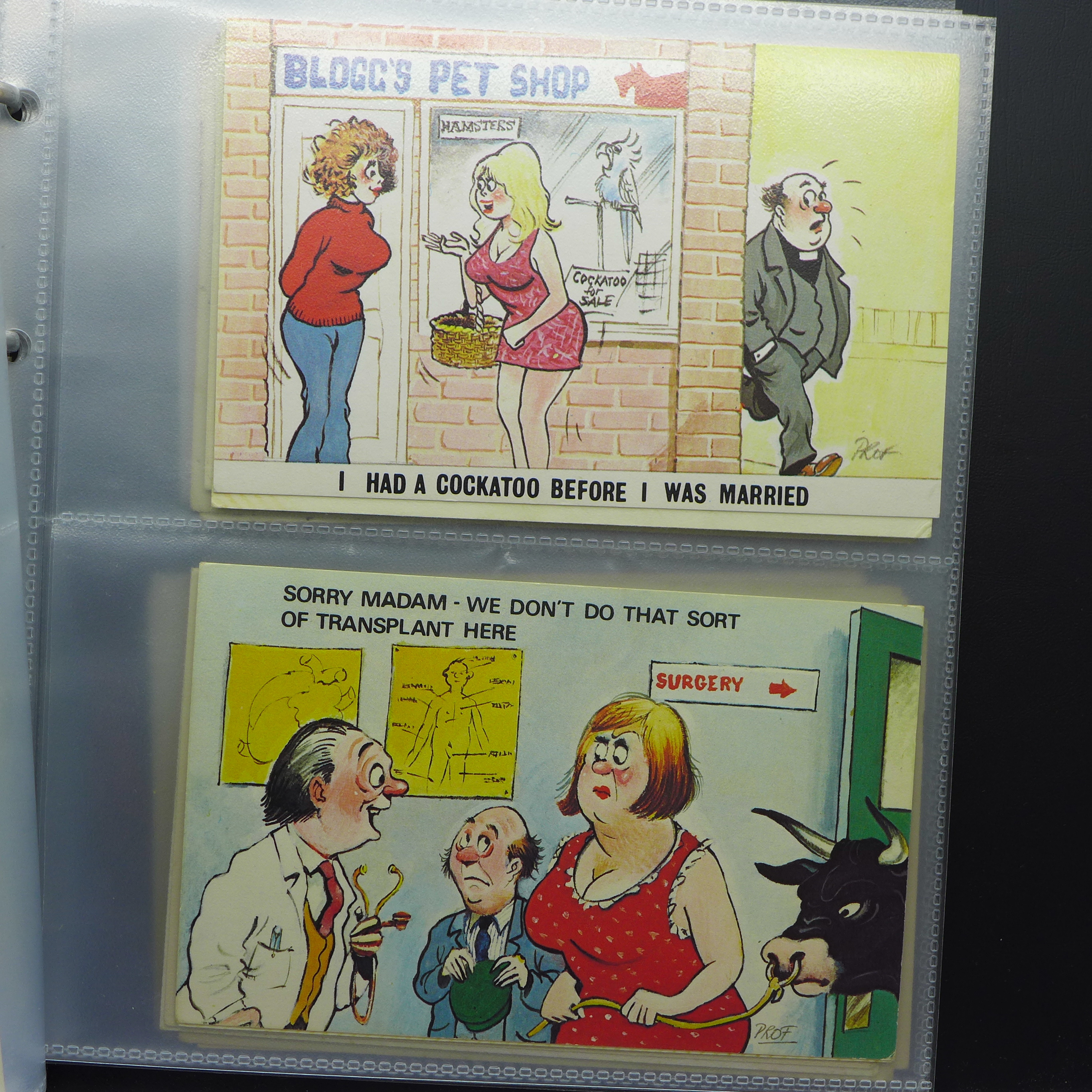 Postcards; comic postcards in album, vintage to modern (60 no.) - Image 6 of 7