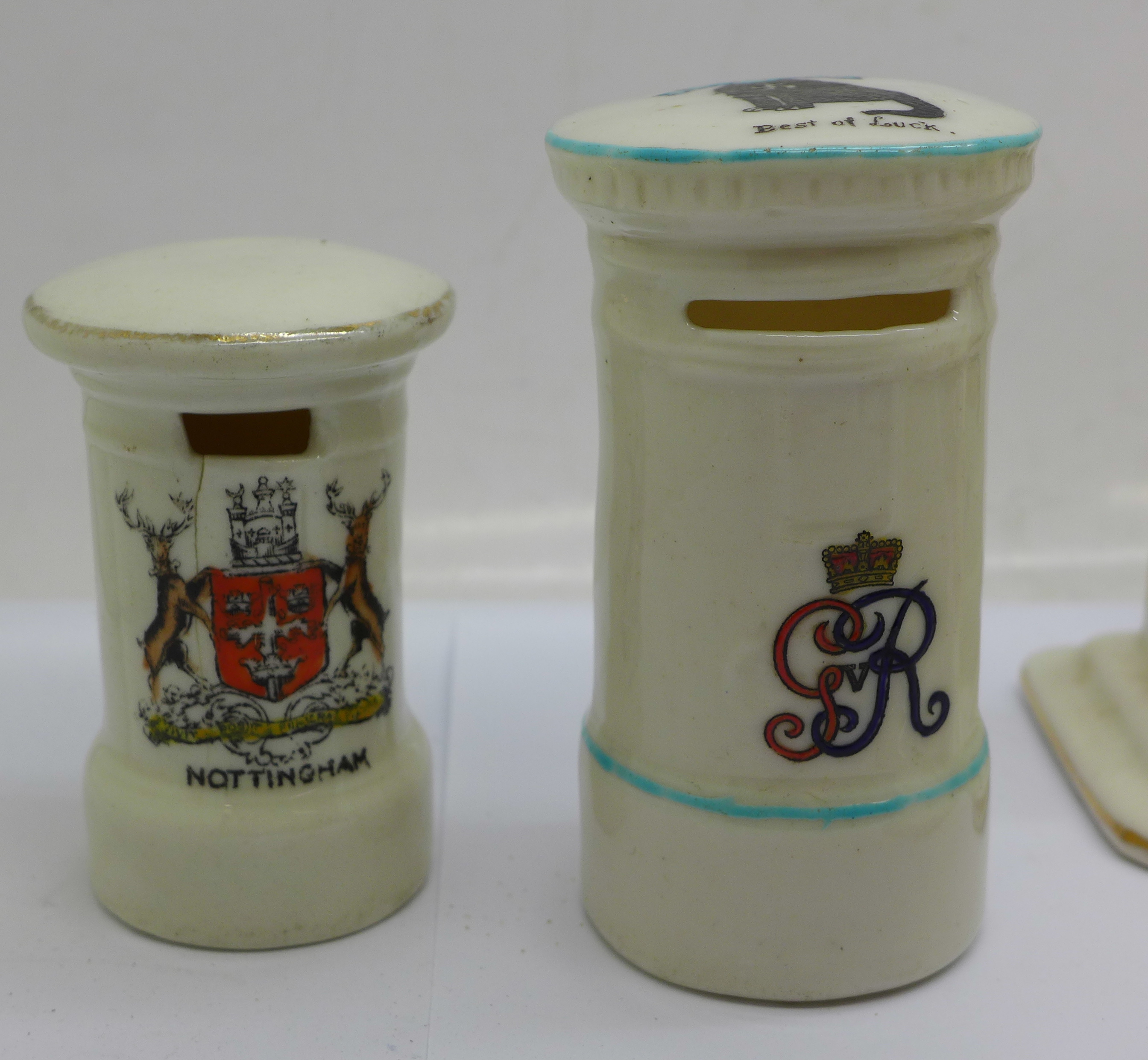 A collection of four crested post boxes, Nottingham a/f, City of London Cenotaph, Nottingham Council - Image 2 of 4