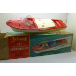 A Tri-ang 14" electric speedboat, boxed
