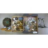 Assorted items, candlesticks, napkin rings, flatware, etc.**PLEASE NOTE THIS LOT IS NOT ELIGIBLE FOR
