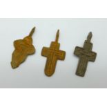 Three Viking crosses