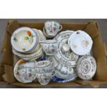 A box of mixed china, fruit sets, Indian Tree cups and saucers, etc. **PLEASE NOTE THIS LOT IS NOT