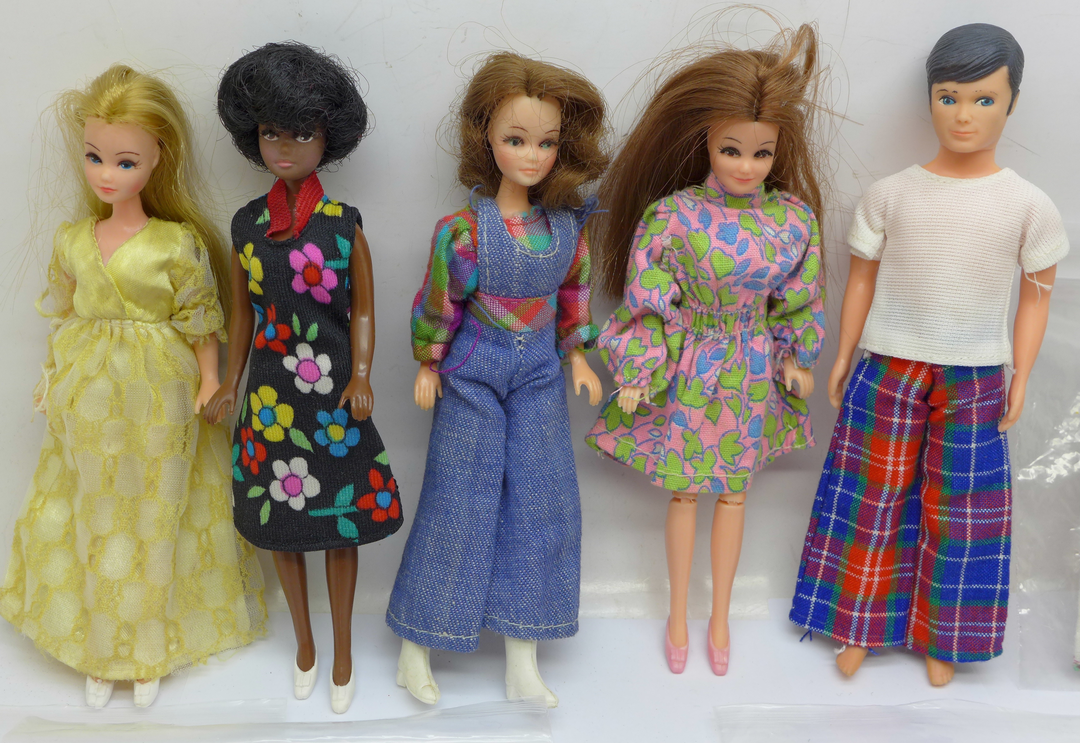 Five Pippa dolls comprising Mandy, Emma, Penny, Pete and Pippa, clothes and shoes - Image 2 of 5