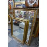 Two gilt framed mirrors