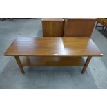 A teak coffee table