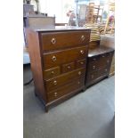 Two Stag Minstrel mahogany chest of drawers