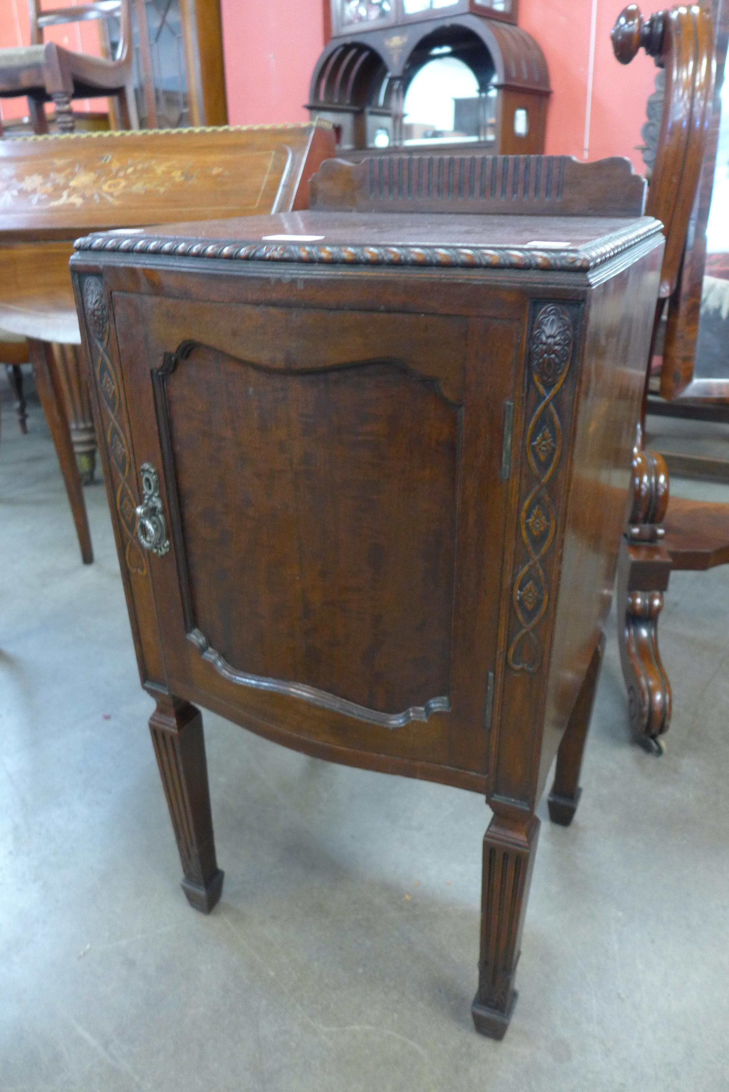 An Edward VII mahogany pot cupboard