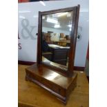 A George III inlaid mahogany toilet mirror