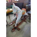 A painted rocking horse