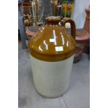 A large stoneware flagon