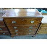 A George III mahogany secretaire chest of drawers