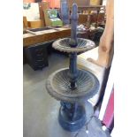 A French painted cast iron water fountain