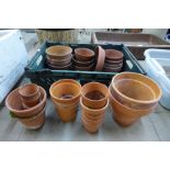 Assorted terracotta plant pots