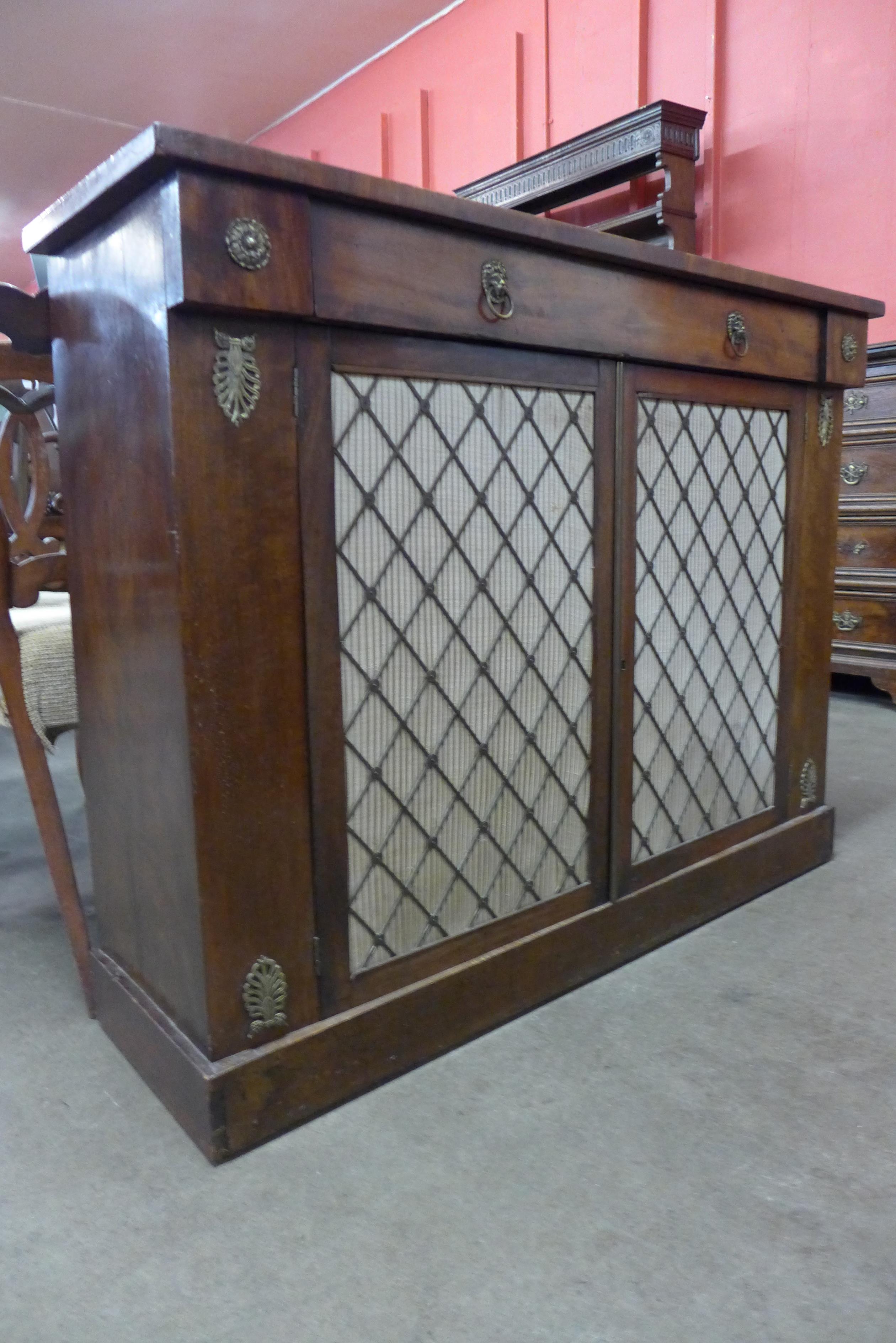 A Regency mahogany and gilt metal mounted side cabinet - Image 2 of 2