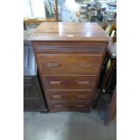 A hardwood dressing chest