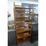 A two beech folding/stacking bookcases