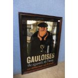 A French Gauloises advertising mirror