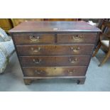 A George III oak chest of drawers