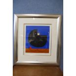 A signed McKenzie Thorpe limited edition print, Left, no. 4/50, framed