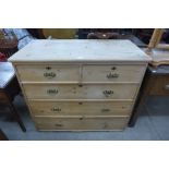 A Victorian pine chest of drawers