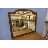 An Edward VII inlaid mahogany framed mirror