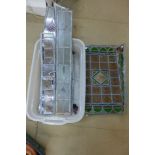 Assorted stained glass panes a/f