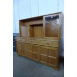 A Nathan teak highboard and five chairs, a/f