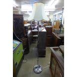 A mid 20th Century chrome standard lamp